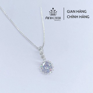 Dây Chuyền Bạc Nữ Minh Canh Jewelry Đá Tròn thumbnail