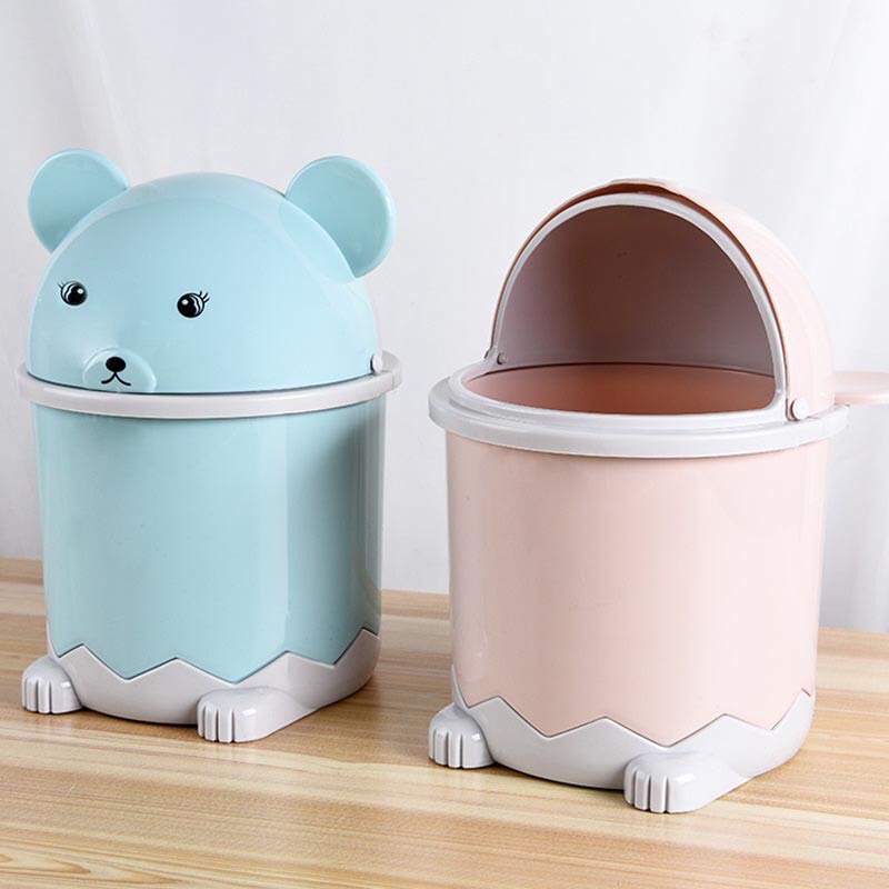 Thùng rác mini để bàn hình gấu dễ thương