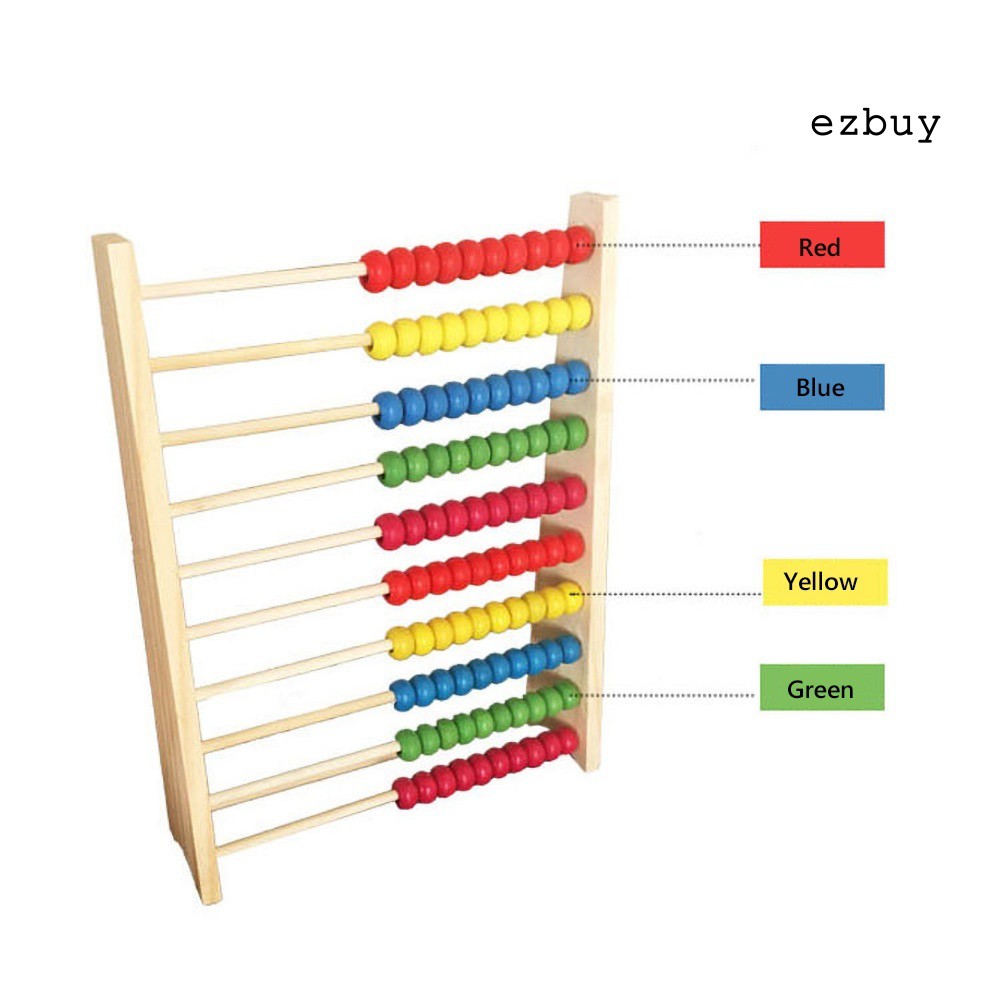 Bàn Tính 10 Hàng Bằng Gỗ Dành Cho Bé Học Toán
