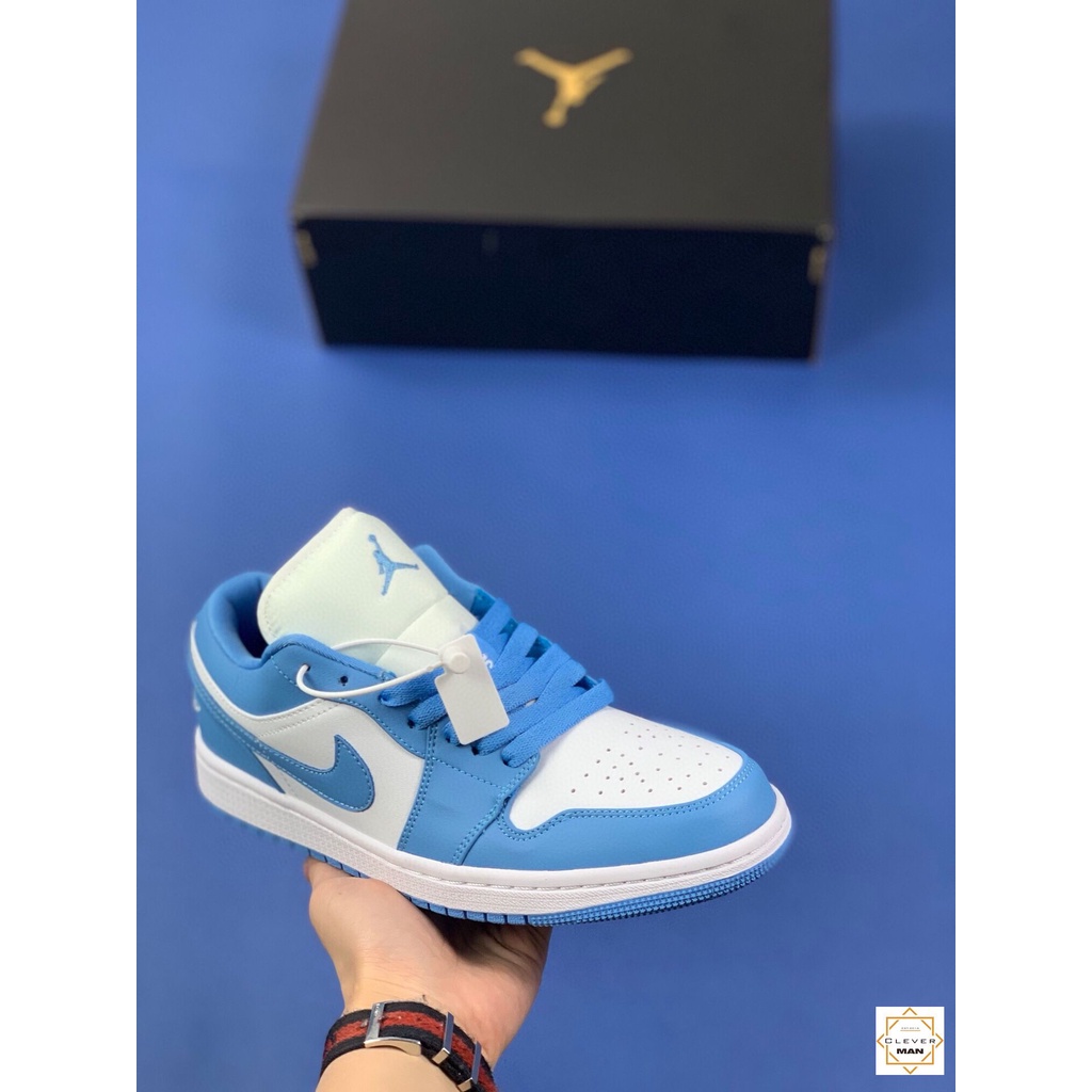 [FREESHIP+FULLBOX] Giày Thể Thao Sneakers AIR JORDAN 1 Low SB UNC Cổ Thấp Màu Xanh Trắng Clever Man Store