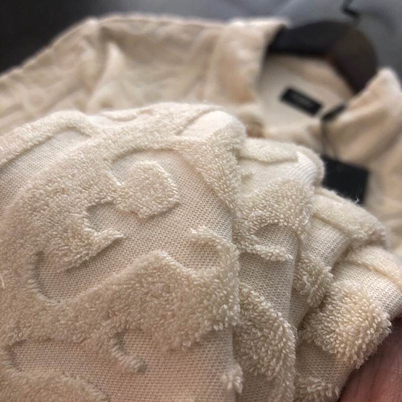 Áo polo ngắn tay logo thương hiệu Fendi FD mẫu mới 2022 cao cấp cải bông phối jacquard mềm mại thoáng khí