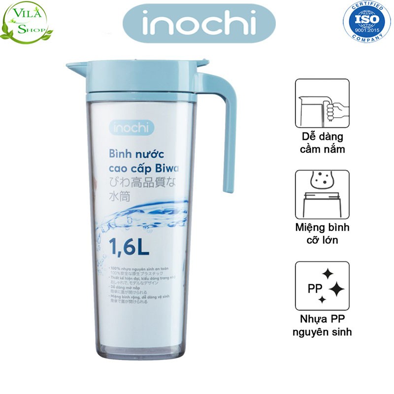 [ 02 Size ] Bình Đựng Nước, Bình Nước Chịu Nhiệt Cao Cấp Biwa Inochi Size 1.6L và Size 1.2L