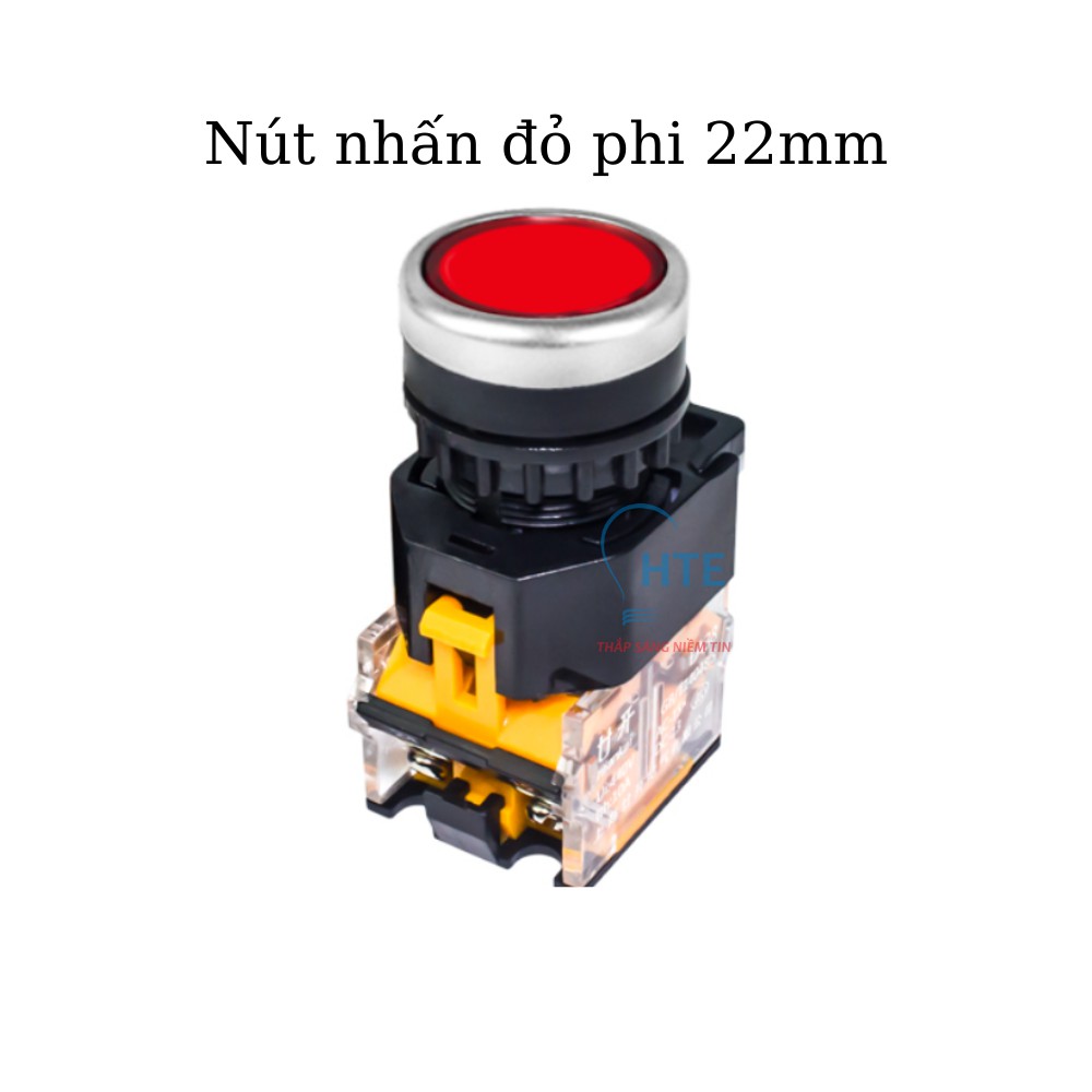 Nút Nhấn Nhả MÀU Đỏ LA38-11- 440V 10A , Nút Nhấn Màu Đỏ (không đèn) phi 22mm
