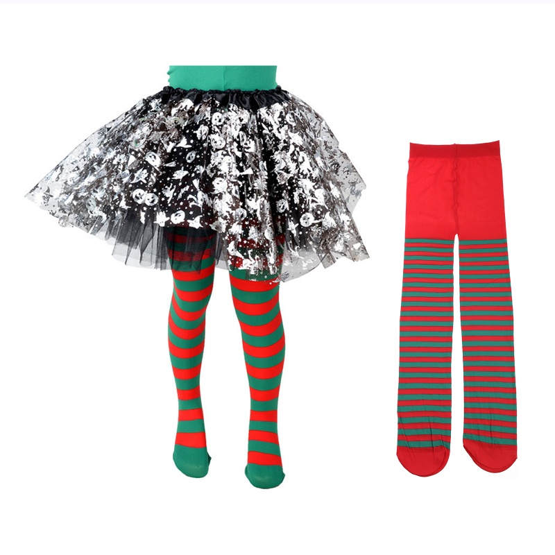 Quần Tất Sọc Ngang Hóa Trang Halloween Cho Bé