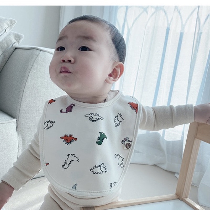 Yếm vải cho bé Vella Bunnie Blossom Hàn Quốc từ 0-4 tuổi, yếm cổ hoa cho bé ăn dặm