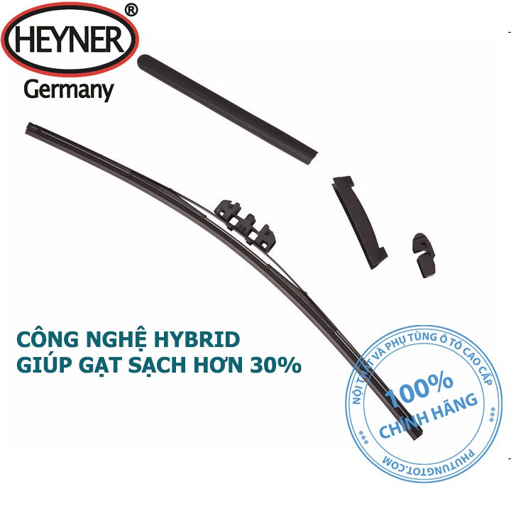 Gạt mưa ô tô Heyner Germany chính hãng công nghệ Hybrid Nano đủ size từ 14inch đến 28inch