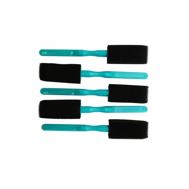 BỘ CỌ MÚT XỐP DẸT VẼ MÀU NƯỚC, ACRYLIC MONT MARTE - FOAM HOBBY BRUSH