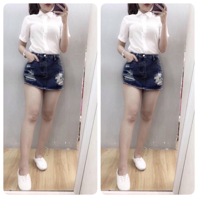 Quần giả váy bò (kèm ảnh thật 100%)