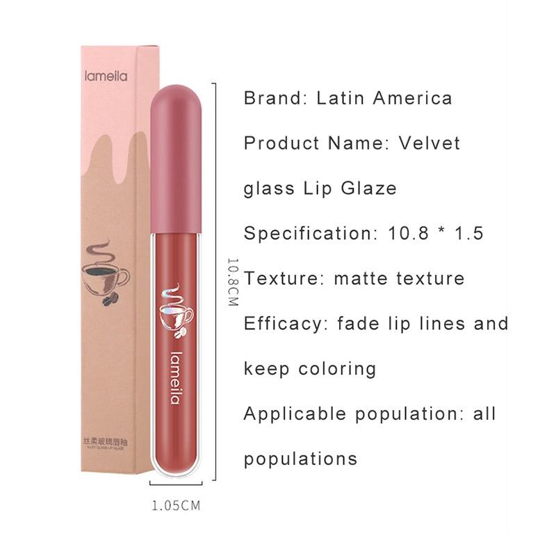 Son Môi Dạng Lỏng 6 Màu Sắc Tùy Chọn Chống Thấm Nước Chống Dính Cốc Dưỡng Ẩm Lâu Trôi