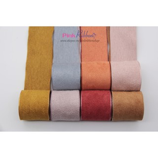 Ruy băng da lộn HQ cỡ 38mm, dùng làm phụ liệu may mặc, phụ kiện tóc, thời trang, nơ bờm, bó hoa