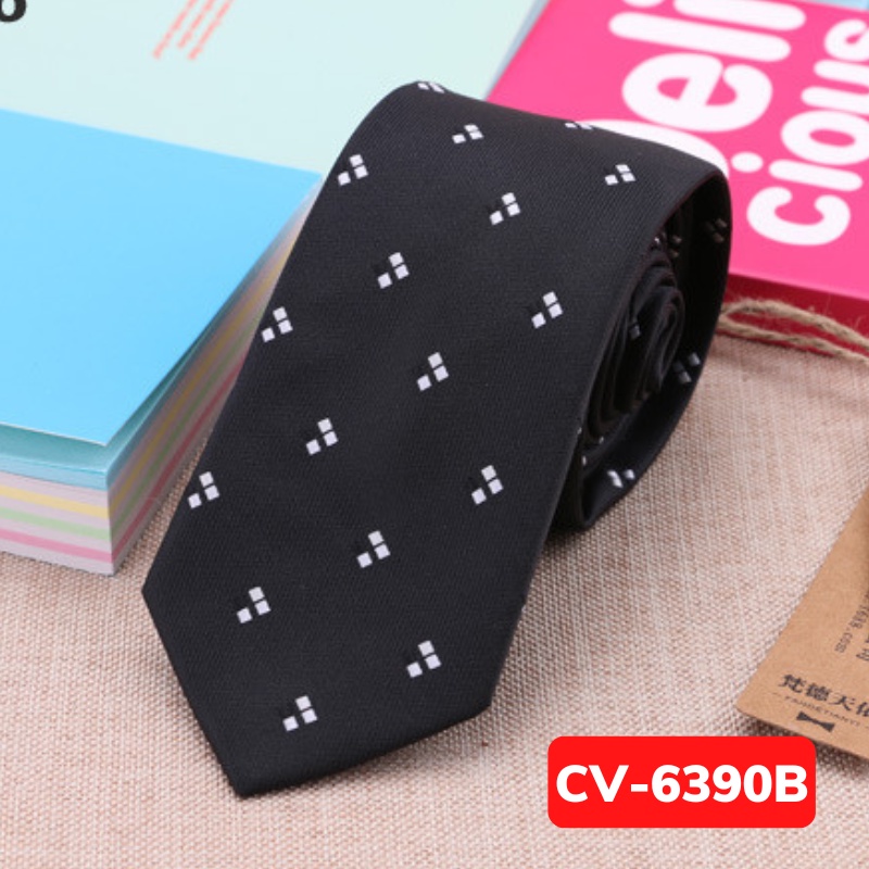 Cà vạt nam 6cm, Khăn cài túi áo vest cùng màu phong cách thời trang trẻ, dành cho chú rể, MC, dự tiệc, chụp ảnh CV-6390
