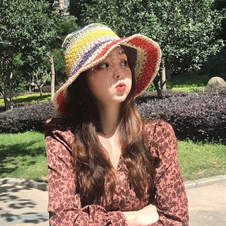 Mũ cói nhiều màu xinh