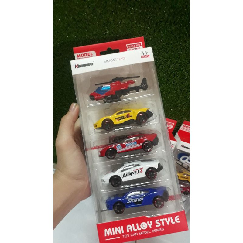 Set 5 Ô Tô Máy Bay Sắt Mini