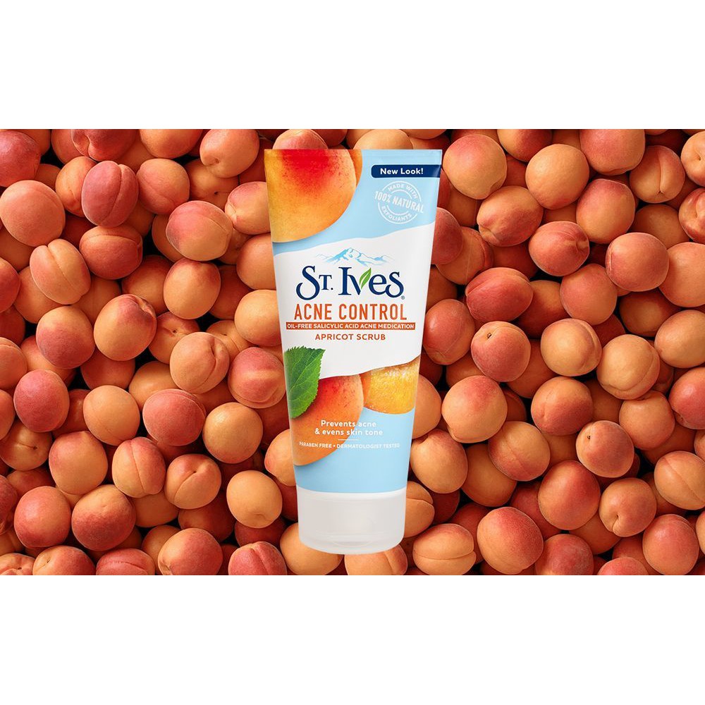 Tẩy Tế Bào Chết St.Ives ACNE CONTROL  Apricot Scrub 170g