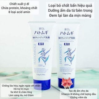 SỮA RỬA MẶT Ý DĨ HATOMUGI 130gr
