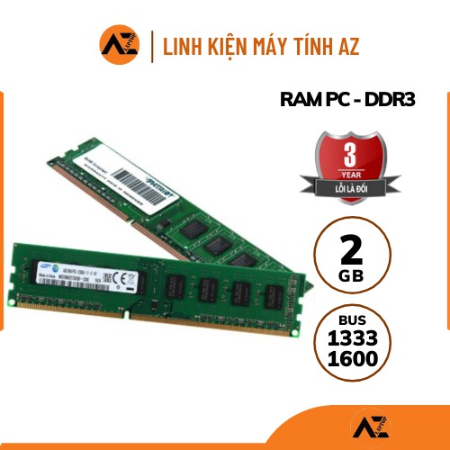 Ram PC DDR3 2GB BUS 1333/1600 (Bảo Hành 36 Tháng)