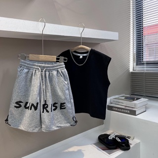 QB322 - Quần short nỉ bé trai Sunrise sz 90-140, quần sooc đùi cho bé mùa hè màu xám thời trang