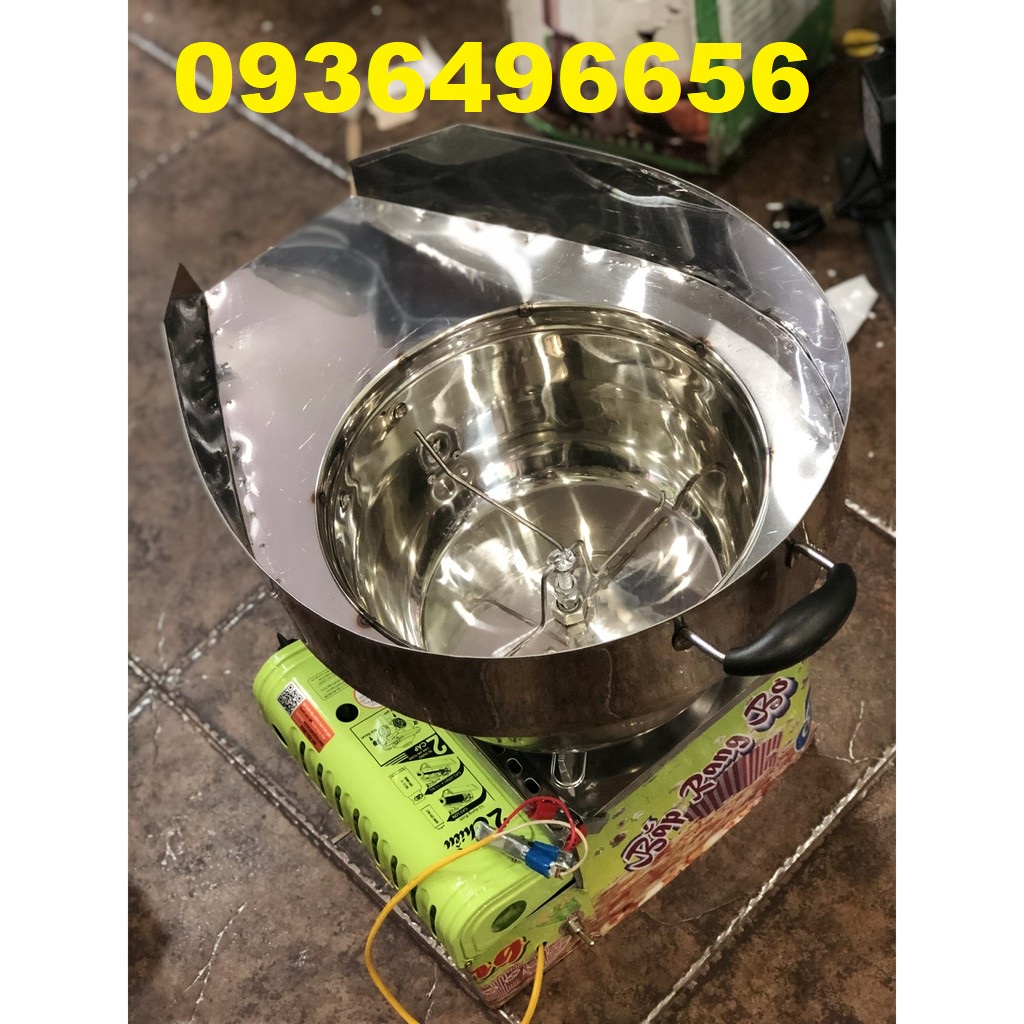 Máy làm bắp rang bơ chạy gas, máy nổ bỏng ngô sử dụng gas...