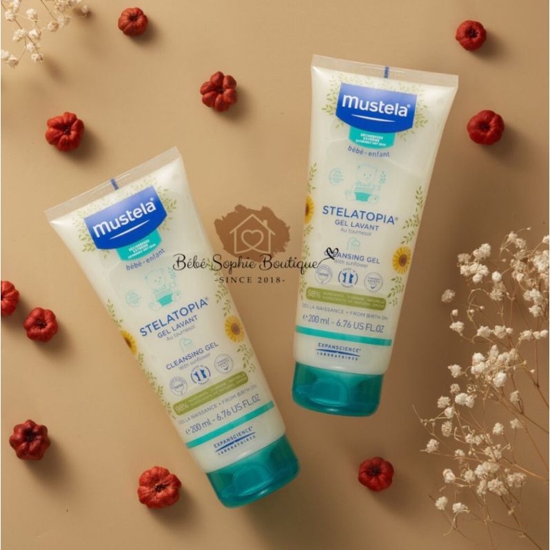 [CHÍNH HÃNG] Gel tắm dành cho bé da chàm và viêm da cơ địa Mustela Stelatopia 200ml