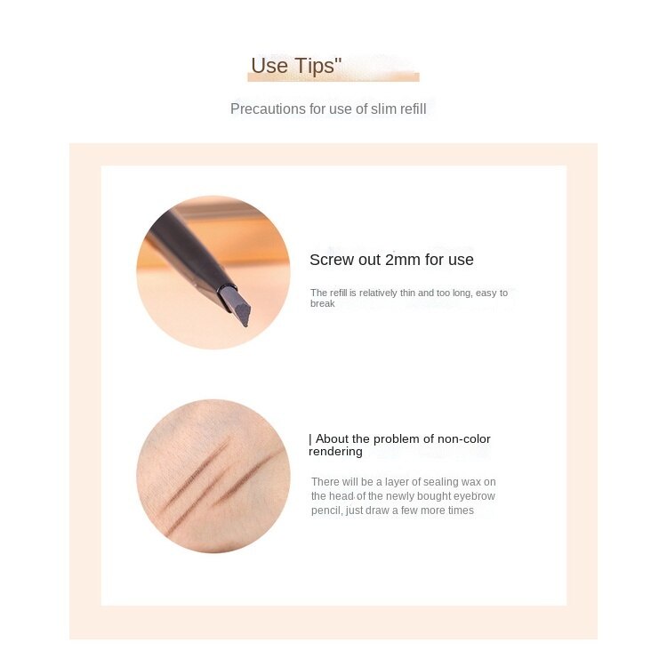 Chì Kẻ Lông Mày Hai Đầu Siêu Mịn Không Thấm Nước