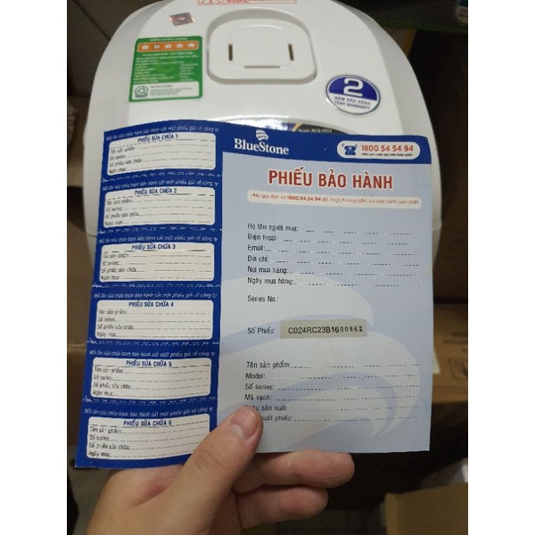 Nồi cơm điện tử Bluestone RCB-5923( nồi mới 100% vỏ bìa cartoon bọc ngoài hơi xấu 1 chút)