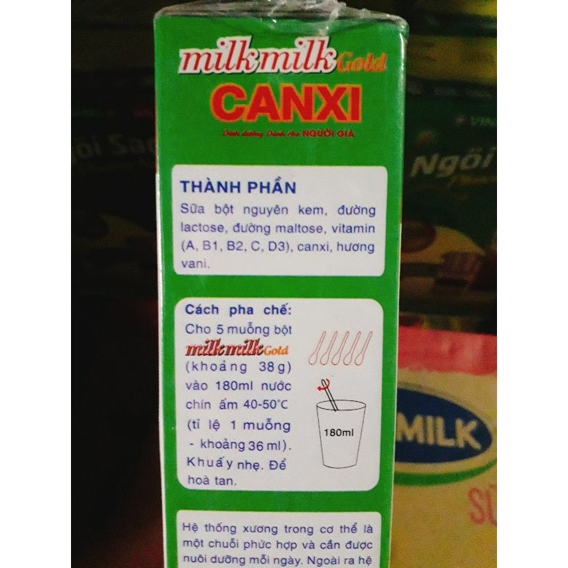 Sữa bột MilkMilk Gold Canxi - Hộp giấy 400gram