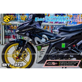tem rời xe exciter 155 đen bạc movistar