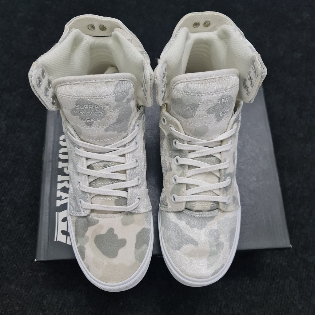 Giày Supra chính hãng cổ cao camo dành cho nữ