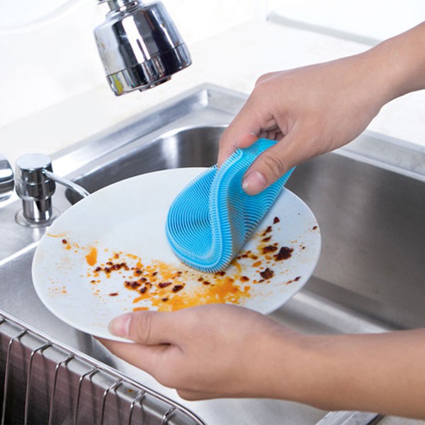 Miếng rửa bát silicon đa năng nhiều màu tiện lợi vanngoc1956