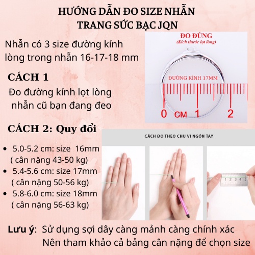 Nhẫn kim tiền bạc thật mang lại tài lộc may mắn, nhẫn nữ hột đá trắng cực đẹp ms06/Trang sức bạc JQN