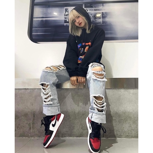 Giày Nike Air Jordan 1 Low Bred Toe