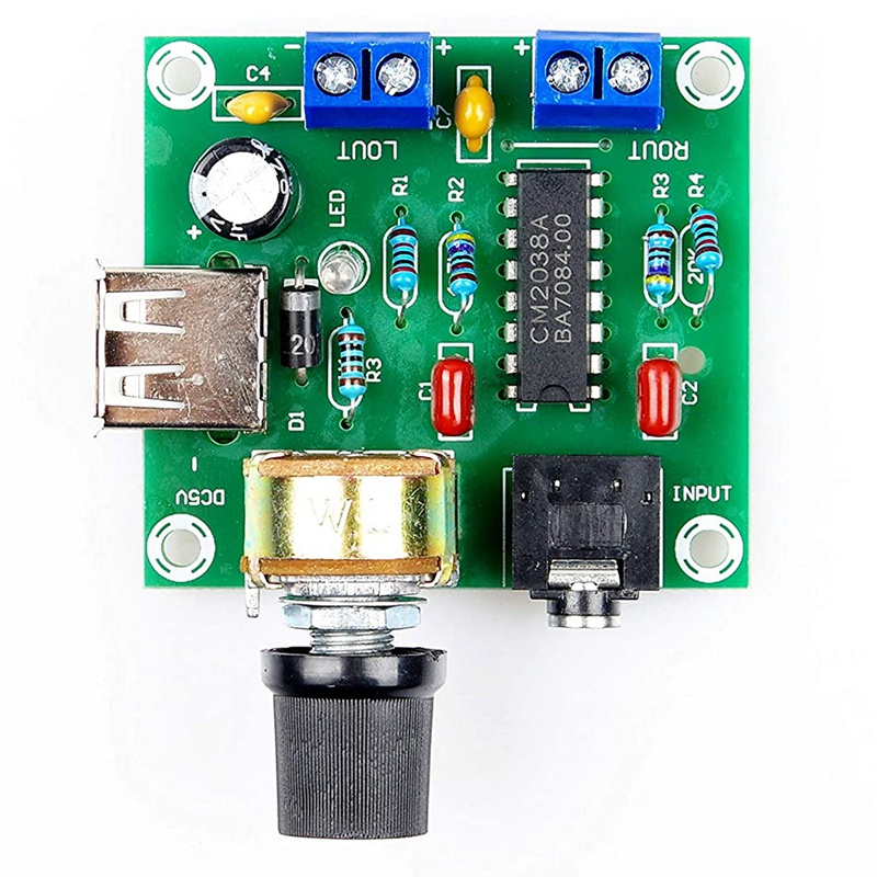 Bảng Mạch Khuếch Đại Âm Thanh Mini 5w + 5w Pm Cm2038 5v