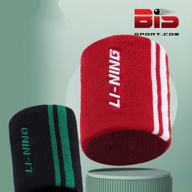 Băng Cổ Tay Chặn Mồ Hôi Lining AHWR014 - Hàng Chính Hãng - Vải Co Giãn Cực Thoải Mái, Không Gây Ngứa, Không Xù, Nhão