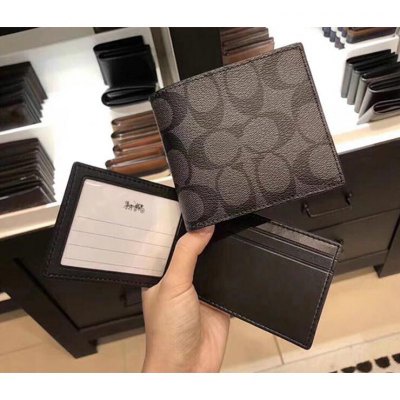 Coach Ví Da Ngắn Thời Trang Dành Cho Nam 74929 74064 74974