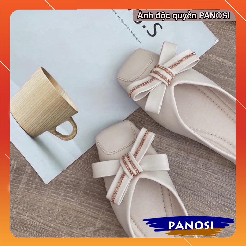 GIÀY BỆT MŨI VUÔNG NƠ PHA XÍCH NHỎ - MÃ B254 | BigBuy360 - bigbuy360.vn