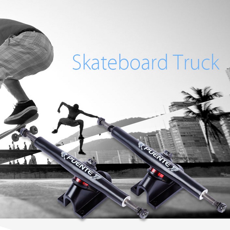PUENTE 2Pcs Generic 7 Inch Skateboard Bracket Truck Accessory Shock Resistant Skateboard Trucks Parts