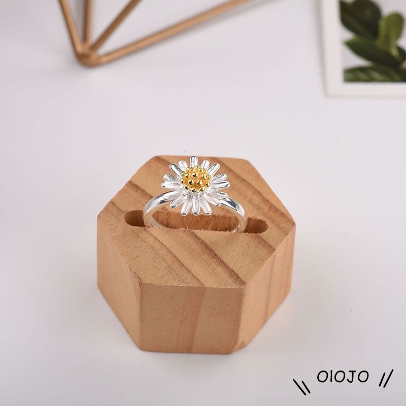 Nhẫn Hở Hình Hoa Cúc Nhỏ Xinh Xắn Phong Cách Hàn Quốc