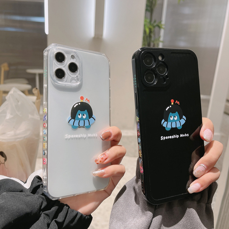 Ốp lưng iphone Ốp Lưng Iphone Vuông Cạnh Hình Spaceship 6plus/6s/6splus/7/7plus/8/8plus/x/xr/xs/11/12/pro/max/plus/promax Dinuo case