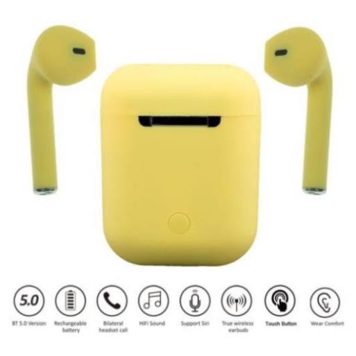 Tai Nghe Bluetooth I12 TWS Không Dây 5.0 Cho Iphone và Android ComBo Mua Kèm Combo Vỏ Bảo Vệ Case Airpods 1/2