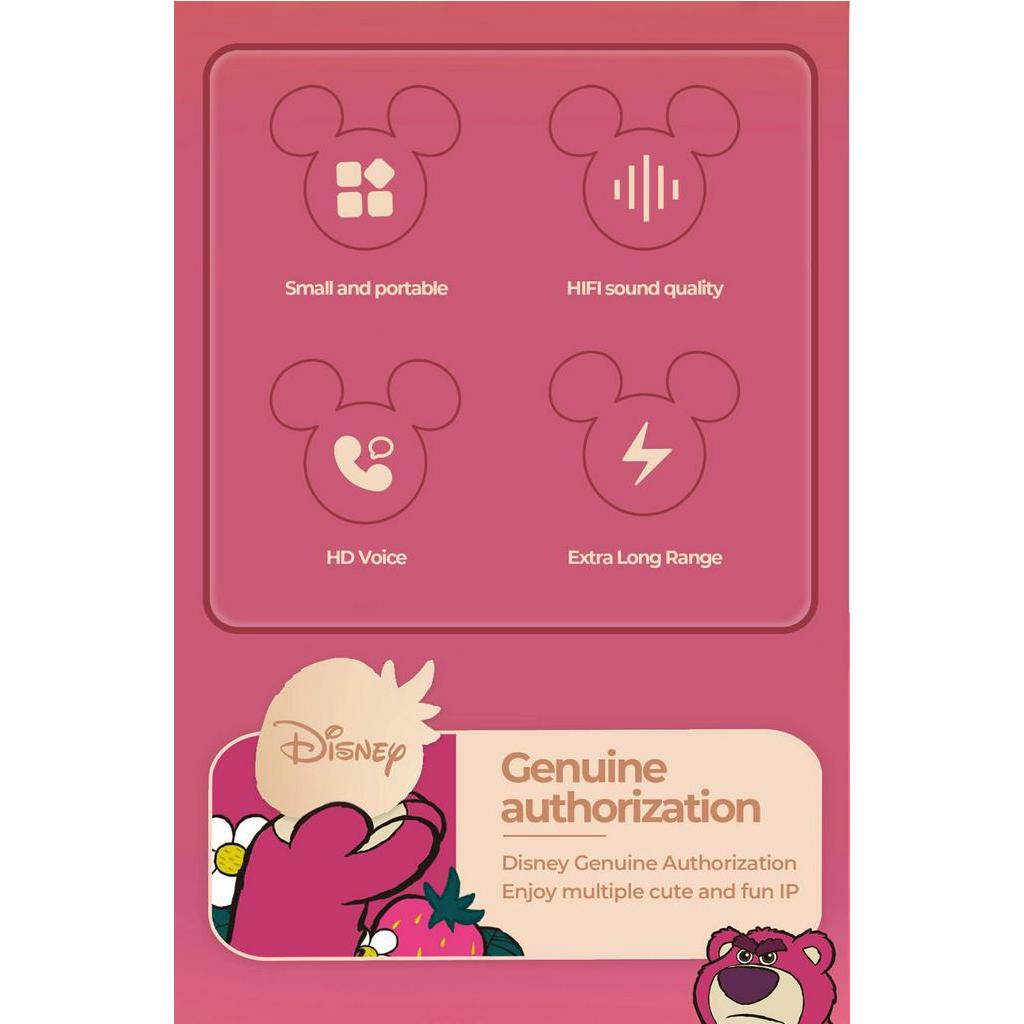 Tai Nghe Bluetooth 5.3 Không Dây Có Mic Hai Chế Độ Cảm Ứng Disney TZW1 TWS không thấm nước