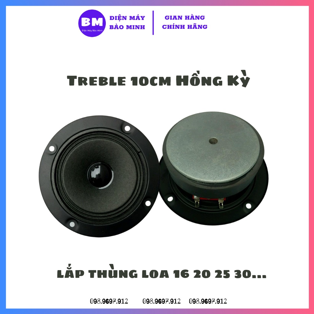 Bộ 2 loa trép Hồng Kỳ 10cm tròn - Âm trép cao,  thanh, chắc, trong trẻo, bay bổng