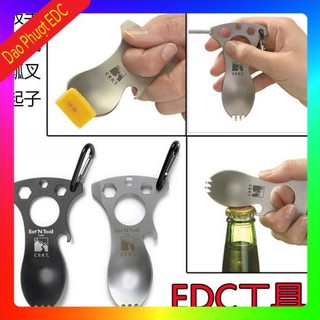 Muỗng nĩa Phượt Da Năng Eat'N từ CRKT - Đa Năng - Thép Không Gỉ - Sơn Tĩnh Điện - Hàng Có Sẵn