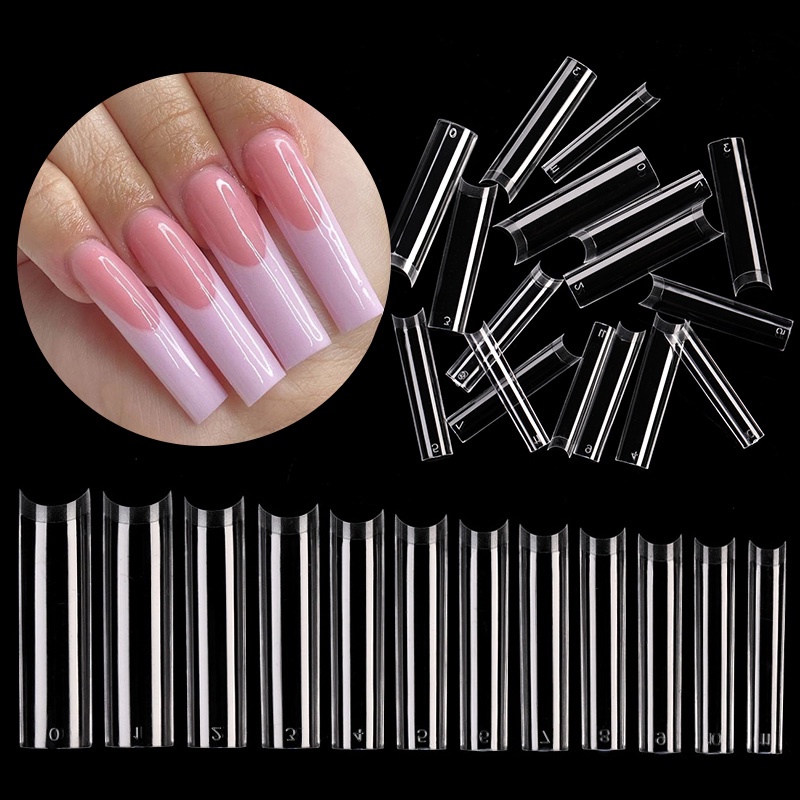 Hộp móng tay giả UR Sugar trong suốt che phủ toàn diện/ 1 nửa