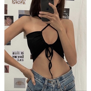 SP001072 Áo Yếm Chéo Dây Đen