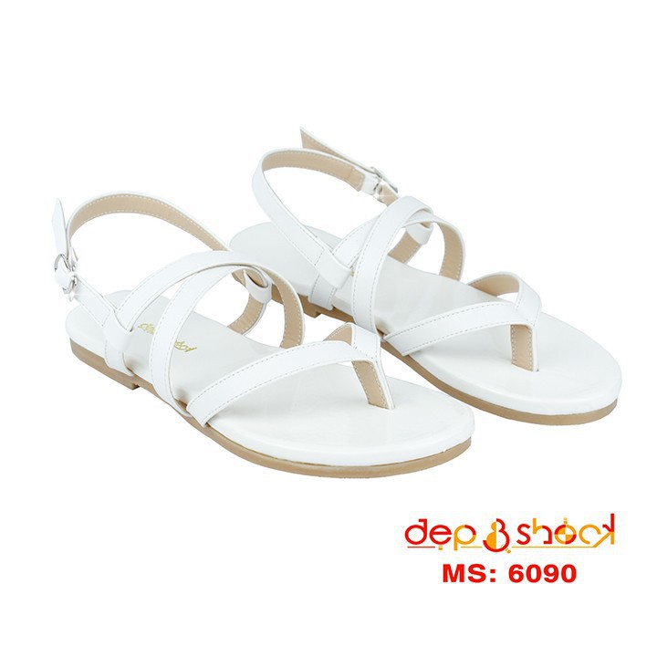 Sandal nữ đế bệt quai chéo xỏ ngón có size lớn 41 42 43 MS 6039