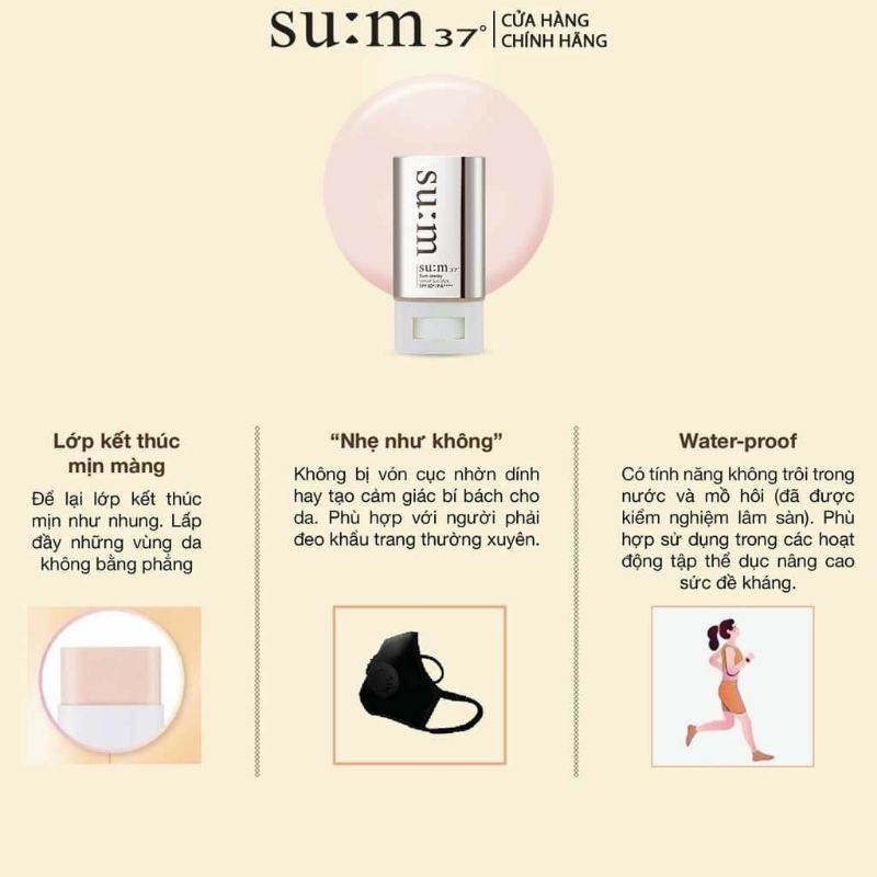 Thanh kem chống nắng dạng thỏi Sum37 Sun-away Velvet Sun Stick SPF50+/PA++++ 18g