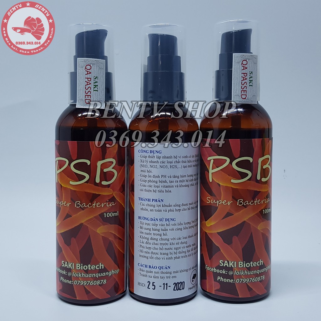Vi Khuẩn Quang Hợp PSB | Làm Sạch Môi Trường Nước (105ml)