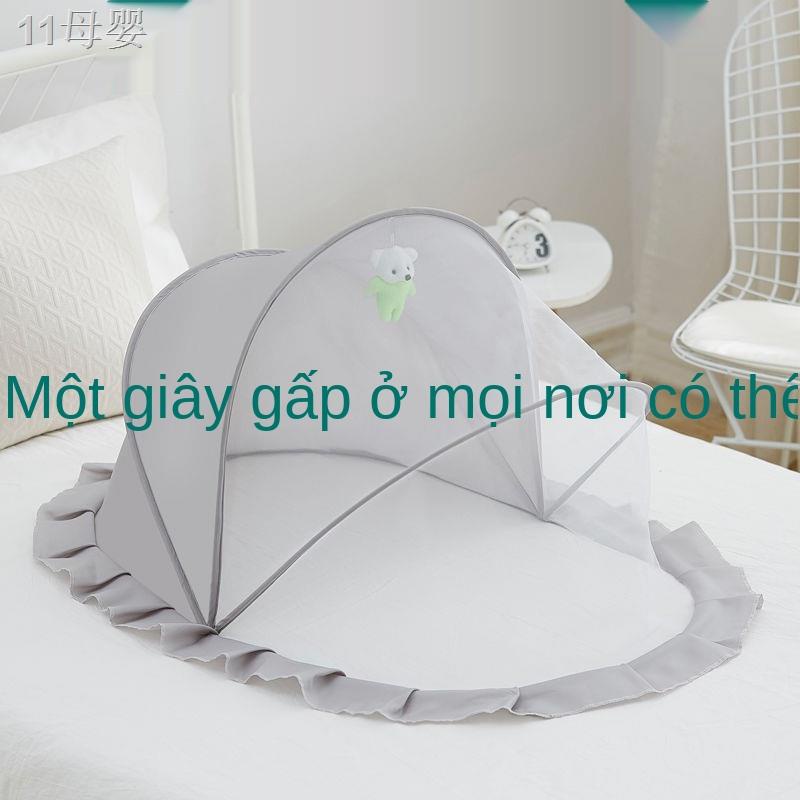 LNôi mùng trẻ em giường lưới chống muỗi bao phủ bb em bé sơ sinh không đáy có thể gấp lại yurt