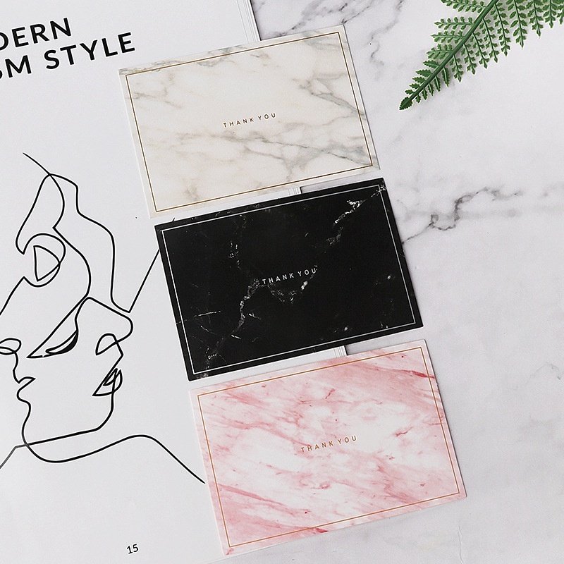 ❗️ FREESHIP ❗️ C01 Thiệp cảm ơn Thank You Card hoạ tiết vân đá marble trang trí gói hàng - socksick.meme
