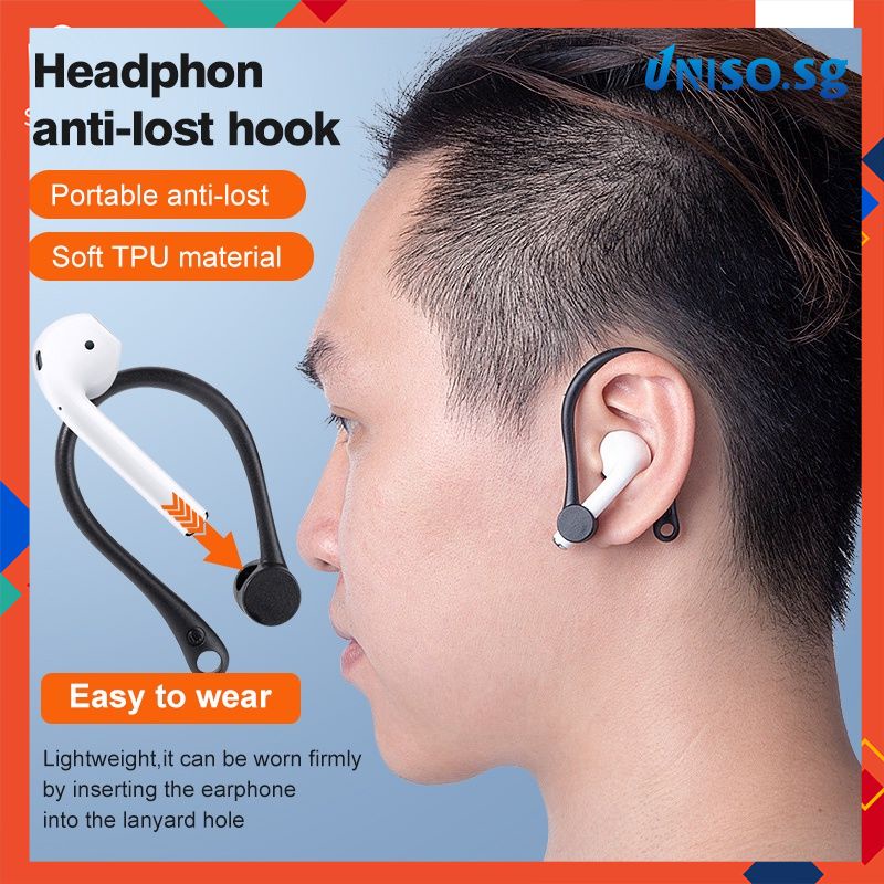 Chống mất Chủ Tai Nghe Đứng Dây Đeo đối với Apple iPhone XS Max X XR AirPods 2/3 Pro Tai Nghe Không Dây Gắn Kết tai Móc Nắp Móc Tai